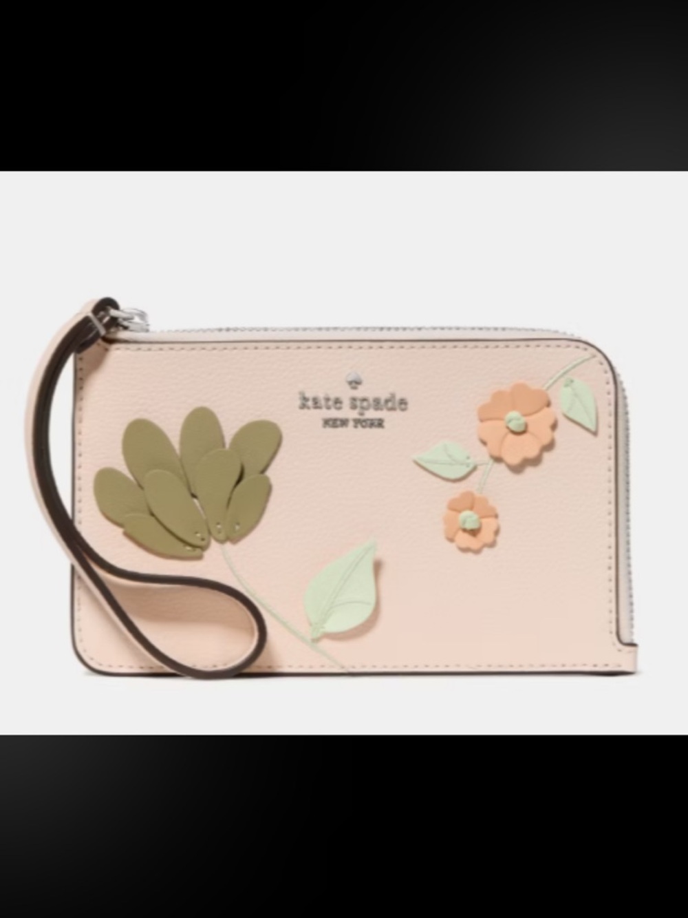 Kate Spade Lucy Floral Appliqué Wristlet Cardholder NWT